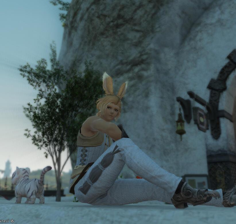 Amir in his culinarian attire in Limsa